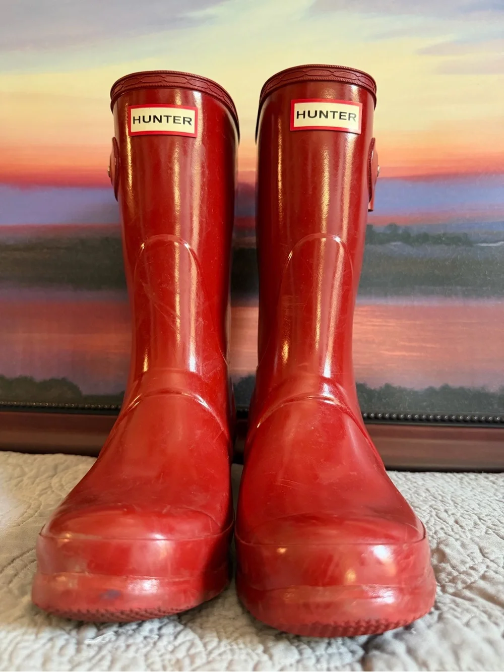 Women's Red Hunter Rain Boots